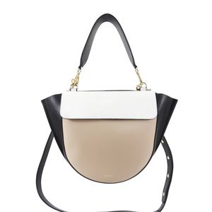 Wandler Hortensia Mini tri color bag - black/white/nude